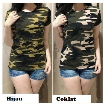 Kaos Spandex Wanita ARMY Lengan Pendek