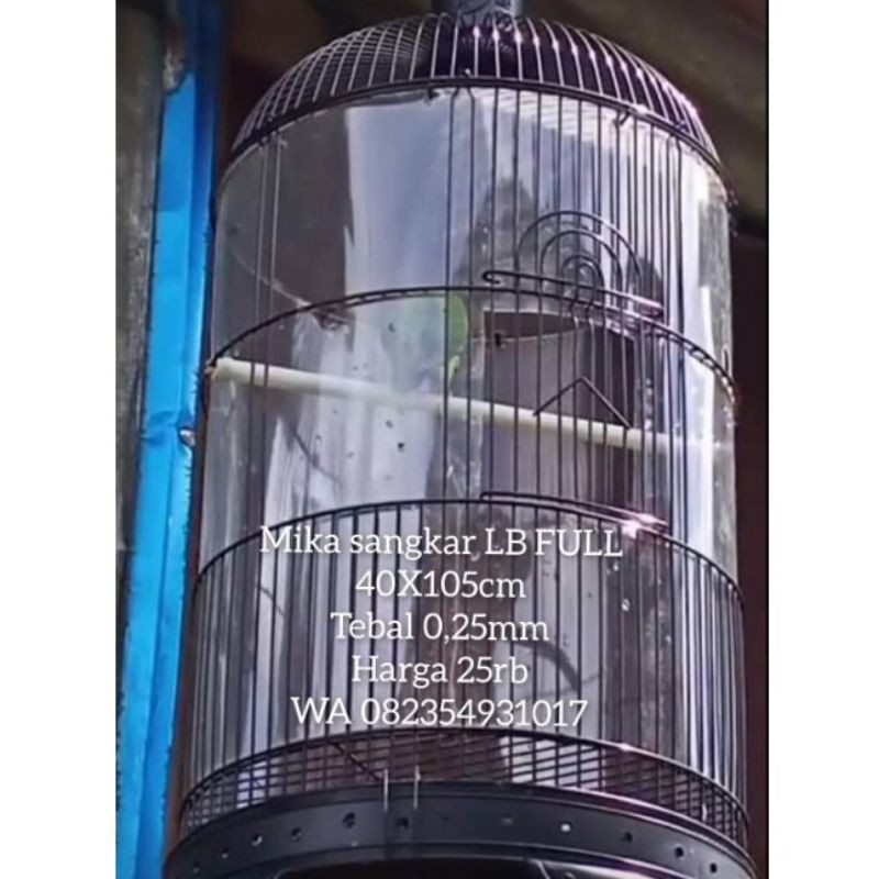 mika keliling 0,25mm 40x105cm sangkar lovebird full terapi jeruji kenari nakal kacer nemplok dll