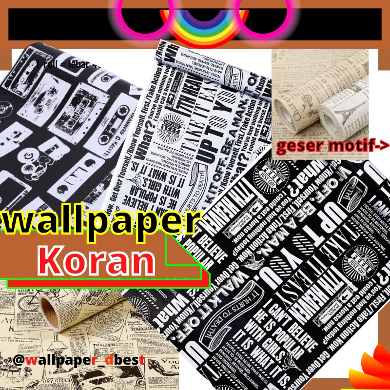 Jual WELPEPER WALLPAPER KORAN WALPAPER WALLPEPER MINIMALIS MOTIF RETRO ...