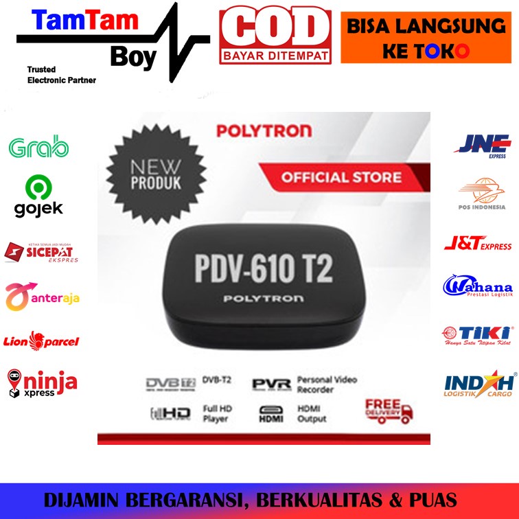 Set Top Box TV Digital STB Polytron PDV-610 T2 DVB-T2 DVBT2 UHF SNI