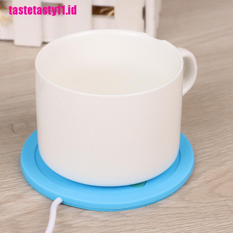 (TTID) Pad Penghangat Cangkir Kopi / Teh usb Motif Kartun Bahan Silikon