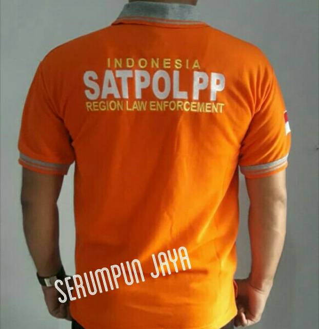 KAOS KERAH SATPOL PP EDISI ORANGE - POLO SATPOL PP ORANGE