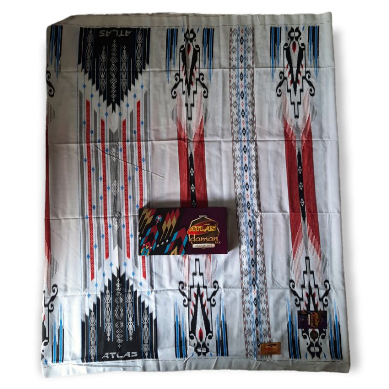 Sarung ATLAS Idaman 555 Harmoni Putih SID MPM SIF SGA SGT Motif BHS Terbaru Grosir / Eceran