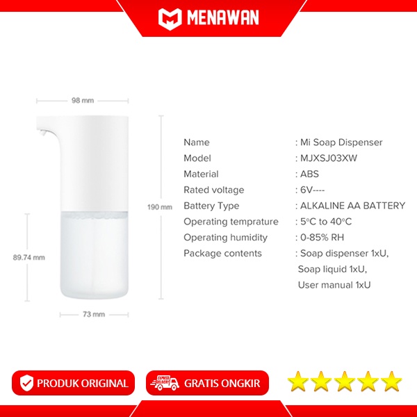 Xiaomi Mijia Automatic Foaming Soap Dispenser Sabun Foam Otomatis MJXSJ03XW Original