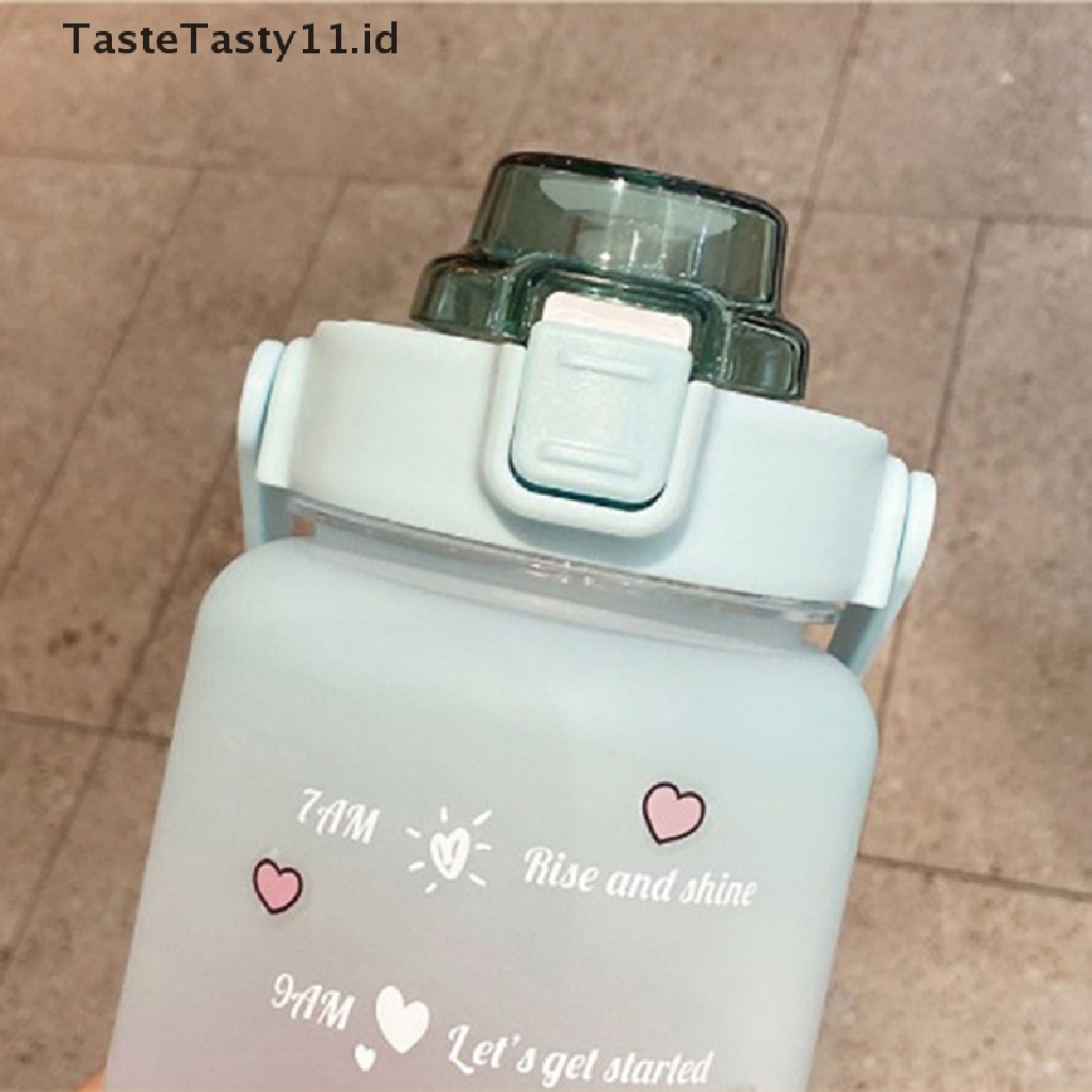 Stiker Botol Air Portabel Dengan Sedotan Kapasitas 2000ml