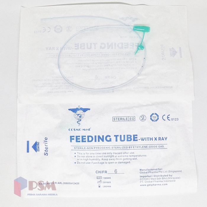 COSMOMED Feeding Tube with X-Ray / Feeding Tube NGT / Sonde Selang Makan