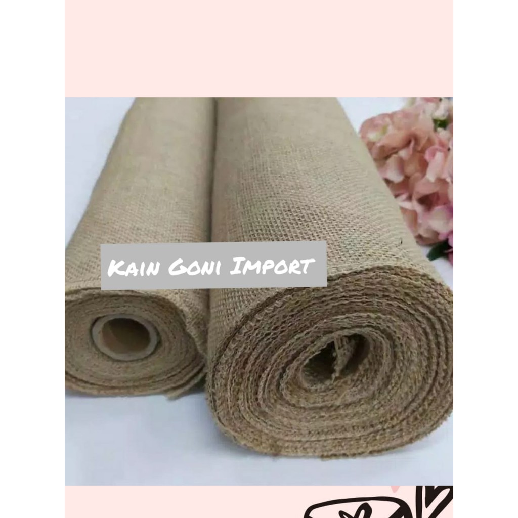 5 YARD - Lebar 48 cm | KARUNG GONI  BURLAP KAIN GONI COKLAT