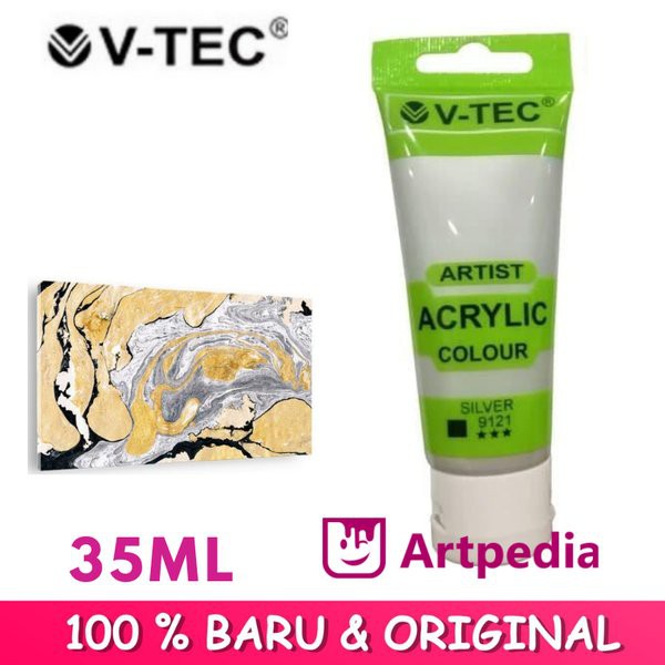 

Special V-Tec Artist Acrylic Colour 35ML - SILVER Murah