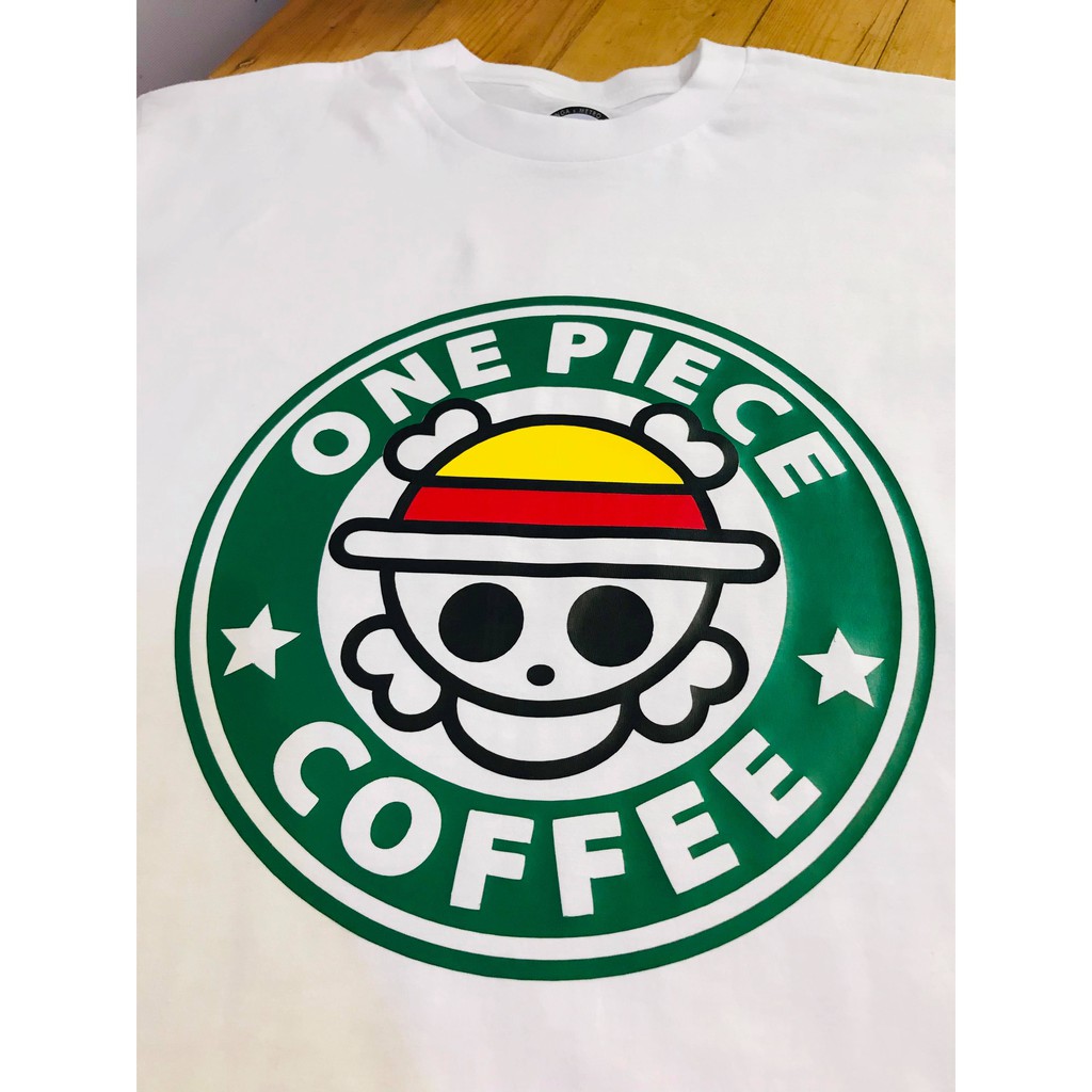 Kaos Onepiece Coffee Logo White