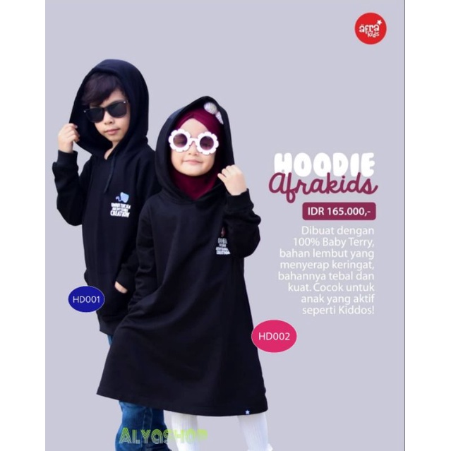 HOODIE AFRAKIDS READY STOCK HD001 BOY DAN HD002 GIRL