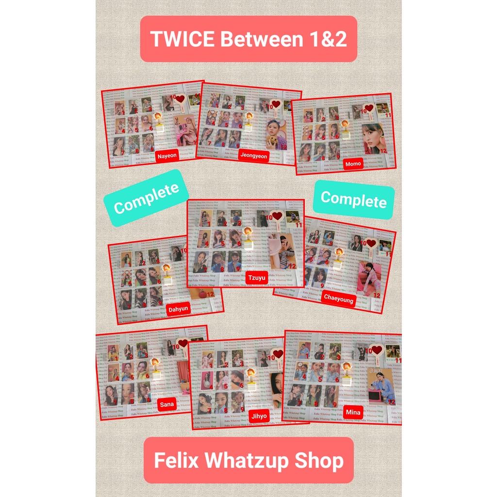 Twice Between 1&amp;2 Photocard Album Official