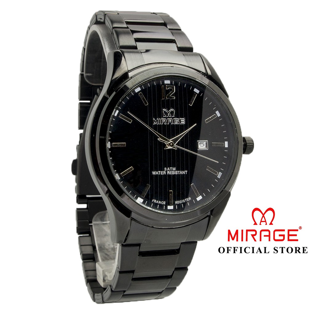  Jam  Tangan  Tahan Air Anti Karat Original Mirage  Pria  Hitam 