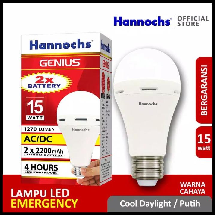 Hannochs Lampu Led Emergency Genius 15 Watt