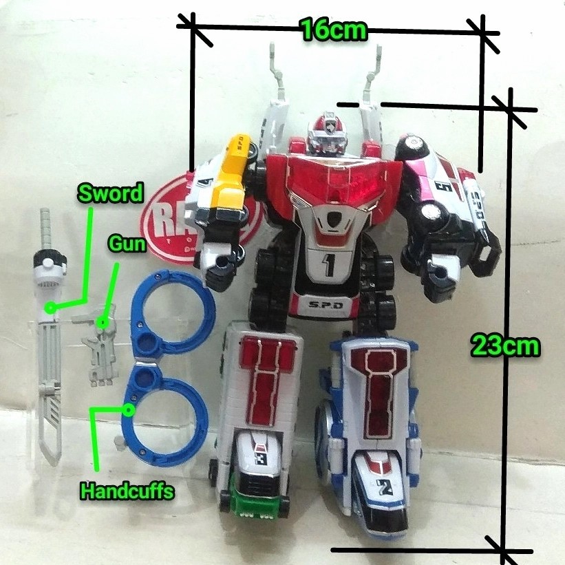 DX MEGAZORD POWER RANGERS SPD DEKARANGER ROBO RED BLACK GREEN PINK BLUE RANGER