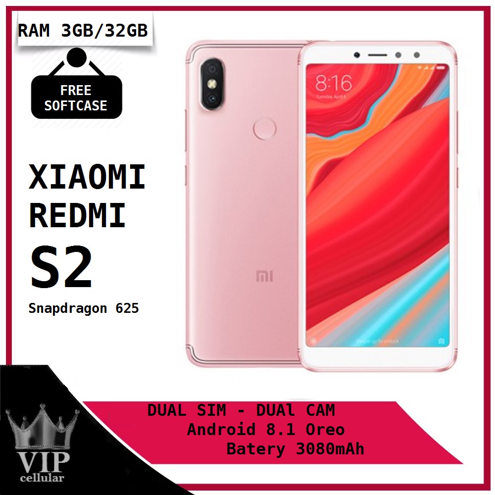  Xiaomi Redmi S2 32GB ROSE GOLD Garansi 1 tahun Shopee 