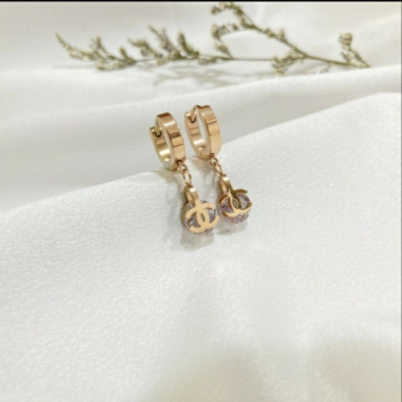 anting wanita model korea titanium stainlees stell