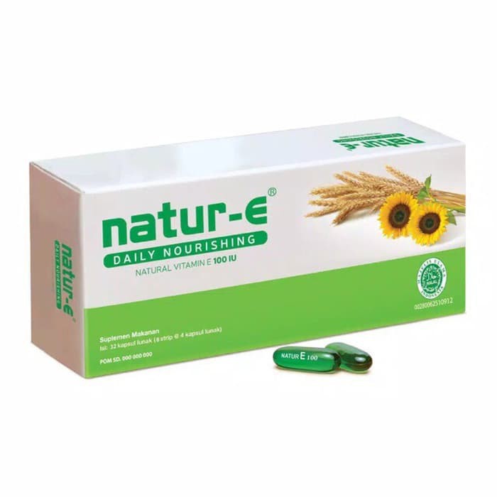 Terbaru!! Natur-E Natural Vitamin E 100 Iu Isi 32, Daily Nourishing - Box 8 Strip @ 4 Softcapsule