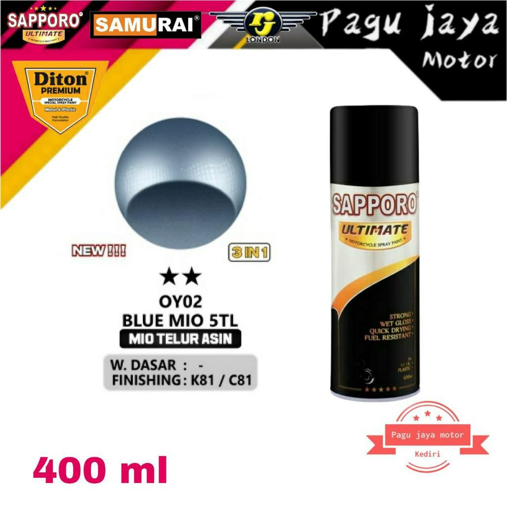 SAPPORO ULTIMATE BLUE MIO 5TL 0Y02 ** 400ML CAT SEMPROT SPRAY PAINT PILOX PILOK