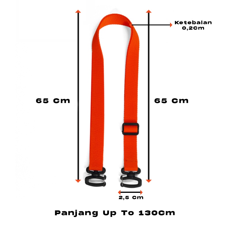 Heavy Tali Selempang Tas - Tali Tas Selempang - Webbing Straps Heavy - Aksesoris Tali Tas