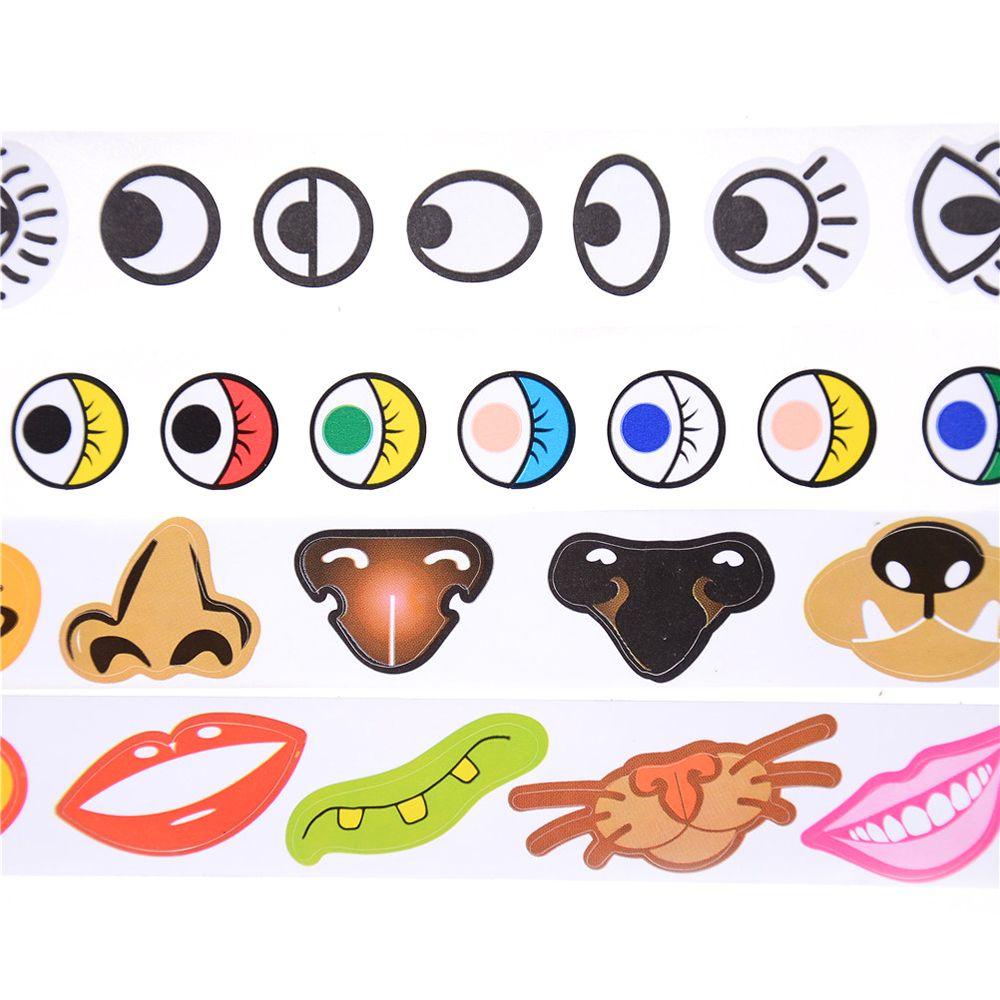 Stiker Mata Hidung Mulut Motif Bunga Untuk Hadiah Ulang Tahun Anak