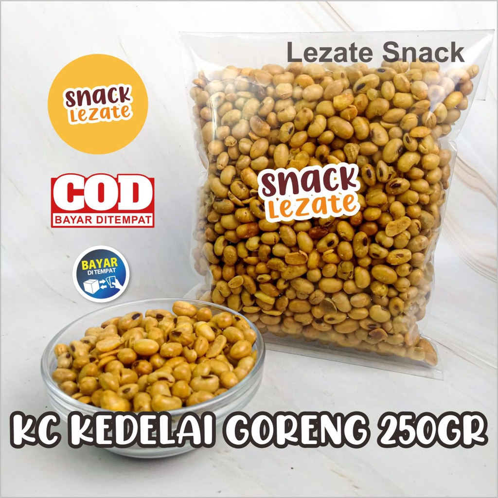 

Kacang Kedelai Goreng 250gr Gurih Asin Renyah Murah / Kacang Kedelai Kupas Matang / Kacang Bali Kiloan