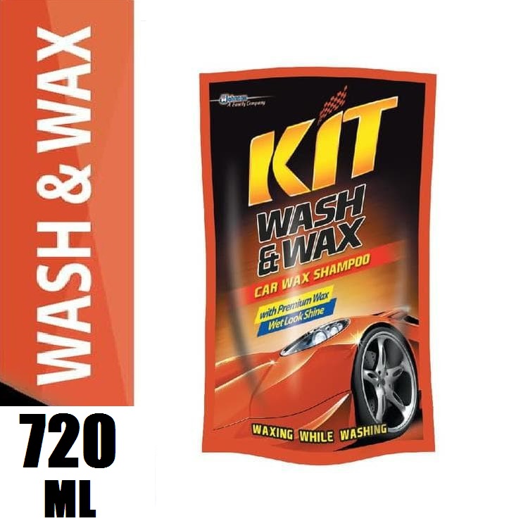 KIT Wash & Wax Shampoo Car Wax Mobil 720 ml