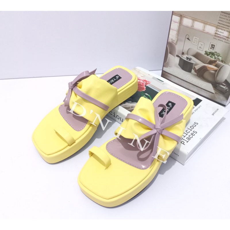 Sandal Wanita Sandal wedges flatporm ikat pita DN 09