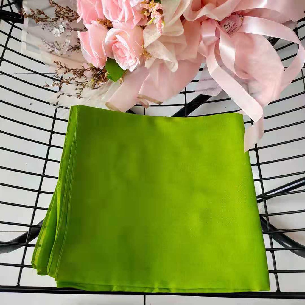 Murah Meichen Kerudung Hijab Paris Polos Segi Empat Jilbab Daily Basic Premium-Hijau Muda