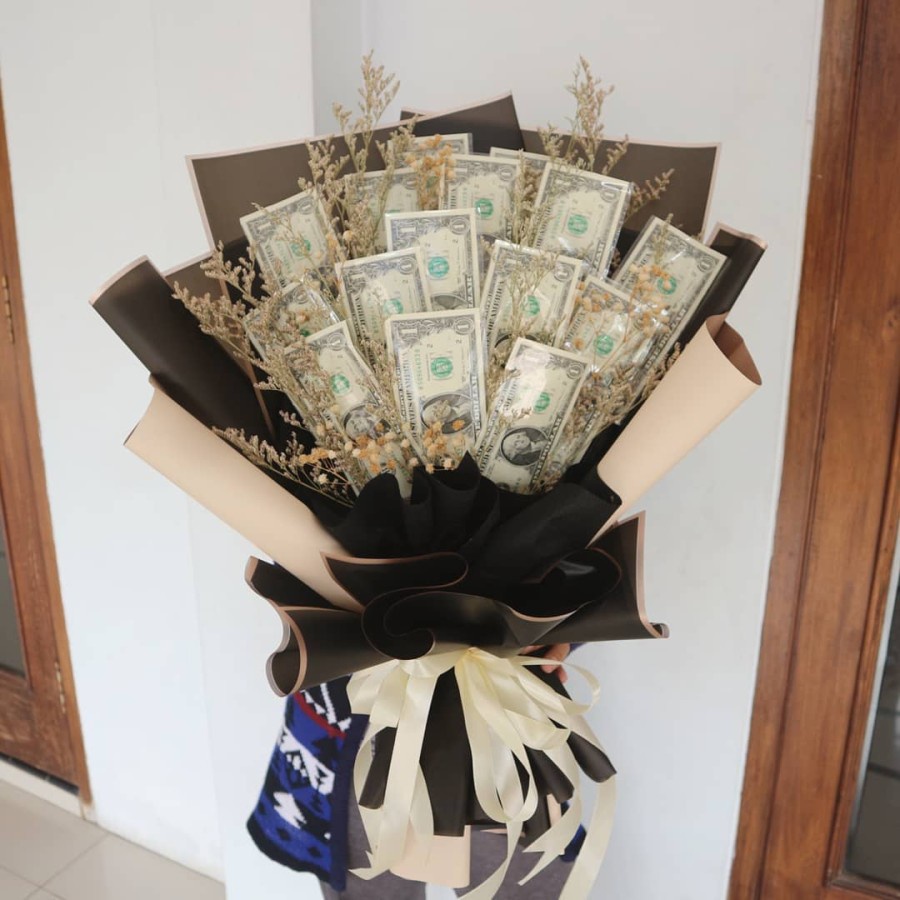 Buket Uang Dollar Asli Hadiah Wisuda Hadiah Ulang Tahun | Dollar Bouquet