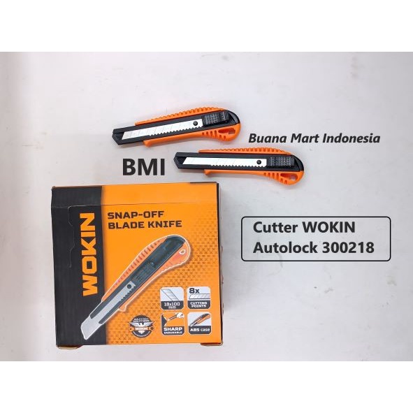 

Pisau Cutter WOKIN Besar ABS 18mm Autolock | Snap-Off Blade Knife