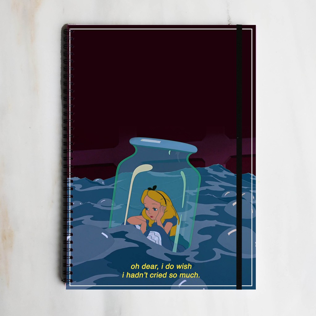 

[DISNEY] ALICE RELATABLE MOOD Spiral Ruled Notebook Diary Journal Office School Supplies Buku Tulis