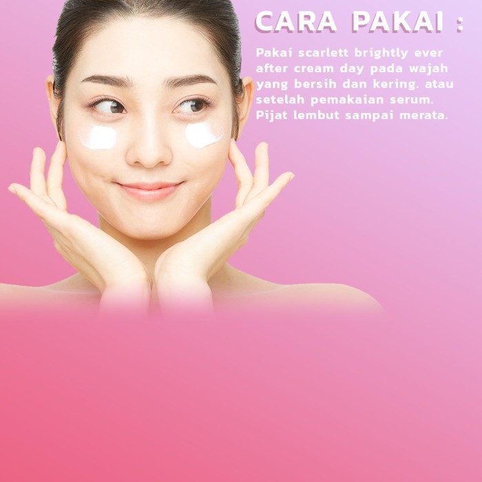 SCARLETT SCARLET WHITENING ACNE DAY CREAM KRIM JERAWAT CREAM SIANG MAKIN GLOWING