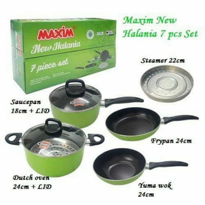 MAXIM HALANIA SET 7 IN 1 | MAXIM NEW HALANIA COOKWARE