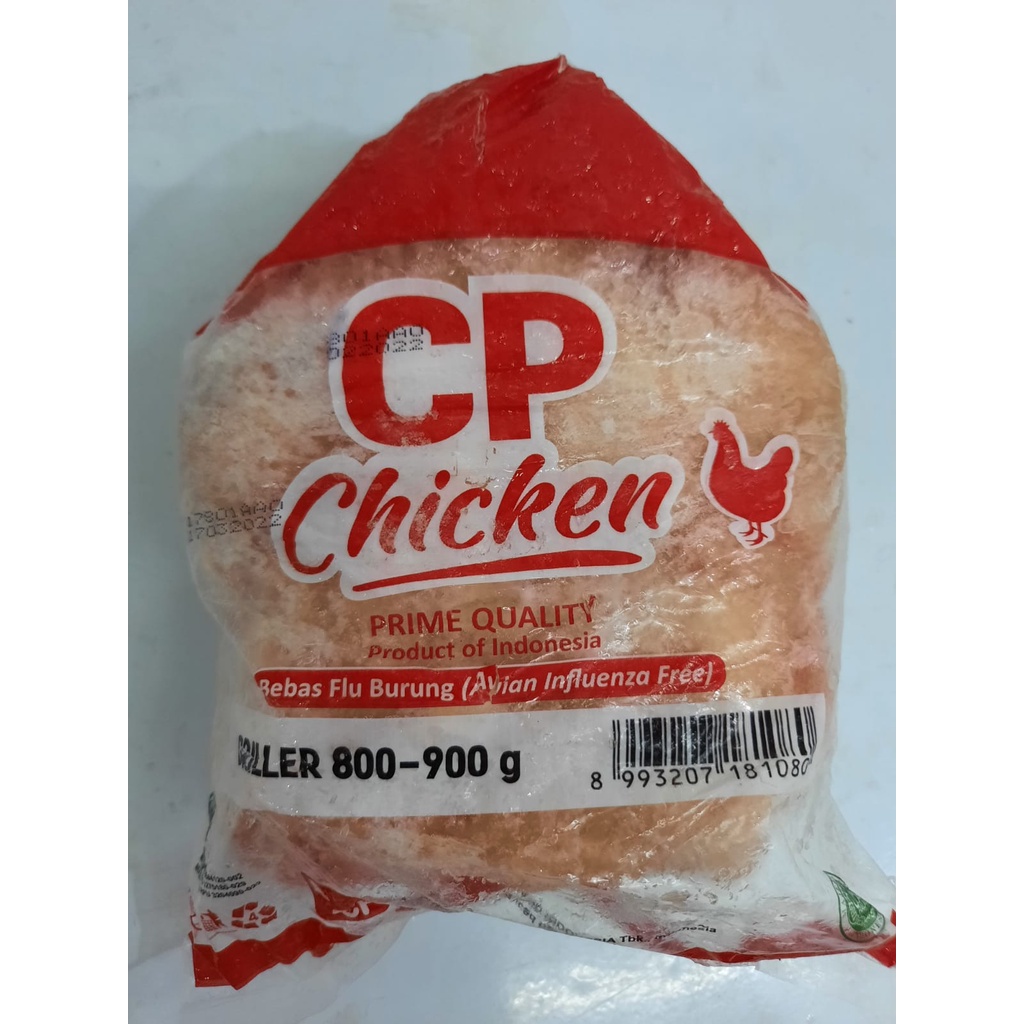 

AYAM UTUH CP 800GR WHOLE CHICKEN GRILLER BROILER HALAL FIESTA KARKAS