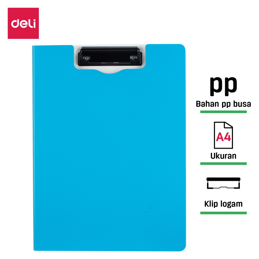 

Deli Papan Jalan / Clipboard - Seri Rio PP dengan desain untuk perlindungan file yang A4 EF75X02
