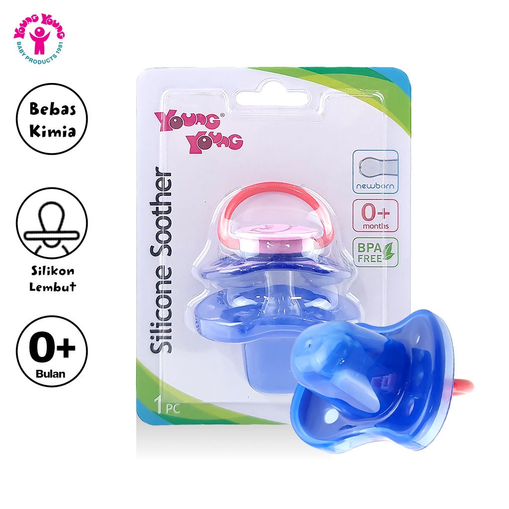 YOUNG YOUNG Dot /  Empeng Bayi 1 Pcs Silicone Soother BPA Free Dot Silikon IL-SO-3-Elephant