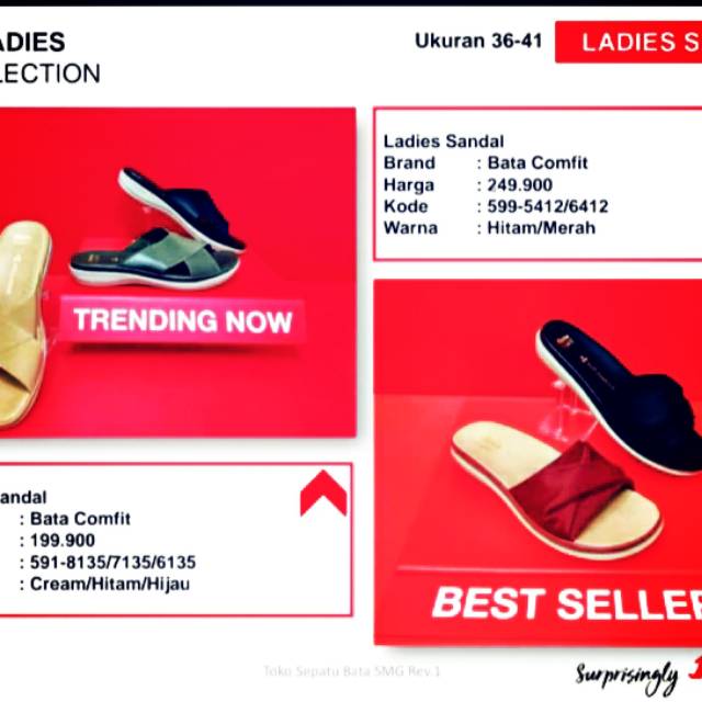 Sandal wanita bata comfit