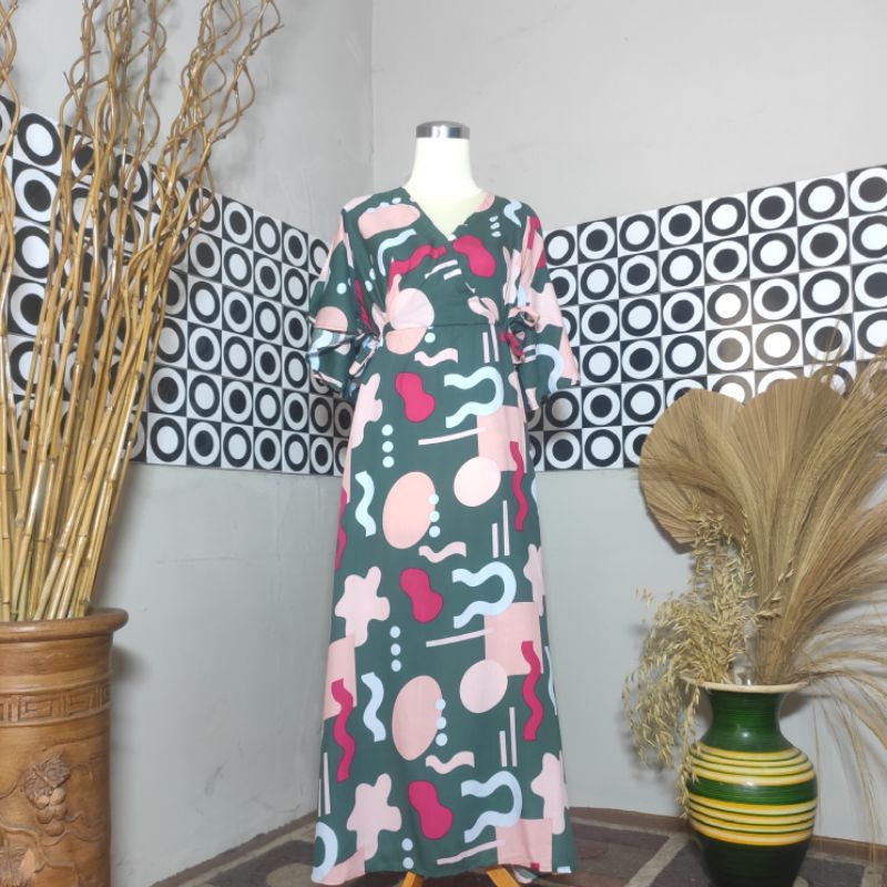BESTSELLER DASTER KIMONO LENGAN LONCENG RAYON PREMIUM LD 120 PB 125 BUSUI FRIENDLY-Motif 33