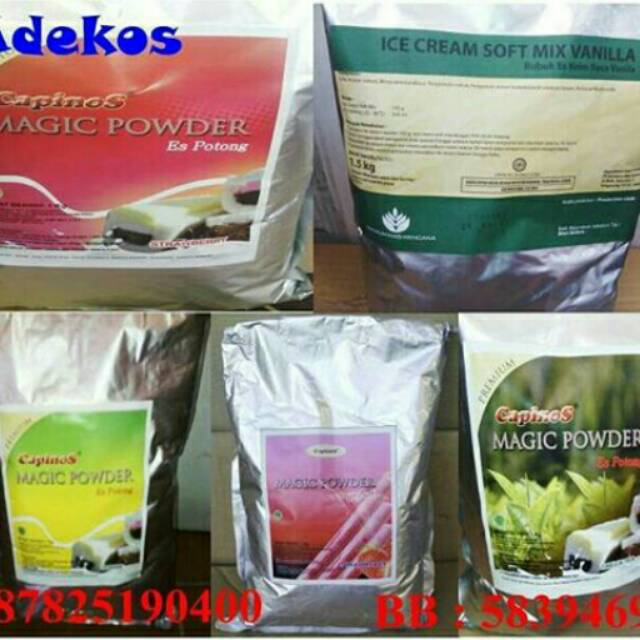 

BAHAN ICE CREAM (CAPINOS MAGIC POWDER )