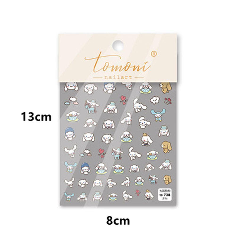 Agustina Kartun Stiker Kuku Gadis Lucu Cinnamoroll Anjing DIY Nail Decals