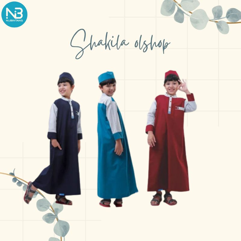 jubah adam Nubi baju Koko anak laki laki gamis anak laki laki kids junior