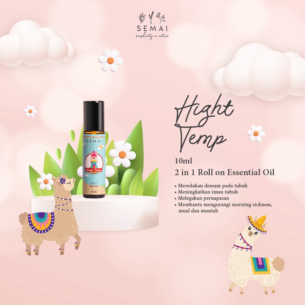 SEMAI 2in1 ROLL ON diluted Essential Oil Aroma Terapi bayi hingga dewasa