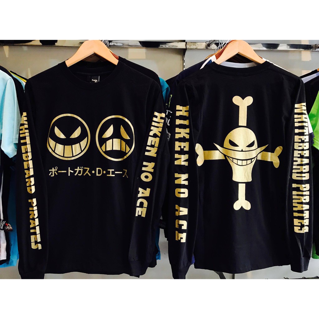 Longsleeve Portgas D Ace Gold Whitebeard Pirates Anime