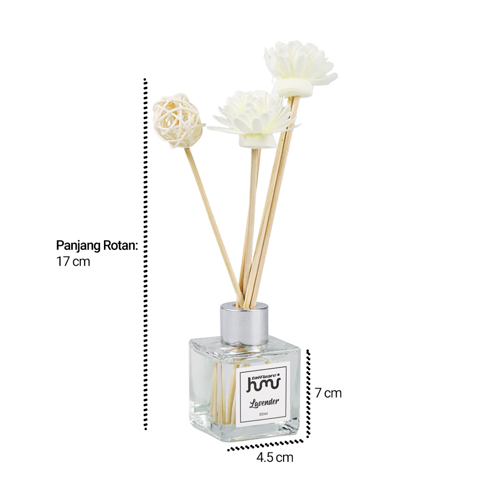 REED DIFFUSER AROMATERAPI PENGHARUM RUANGAN 50ML DEKORASI STIK ROTAN