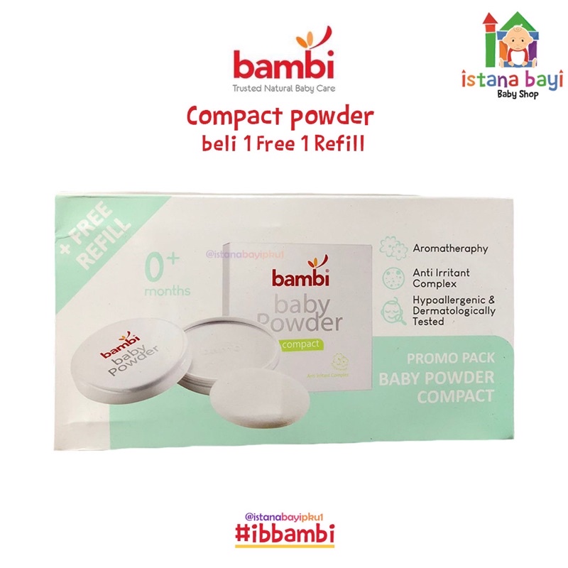 Bambi Baby Powder Compact 40g / Bedak bayi/bedak padat