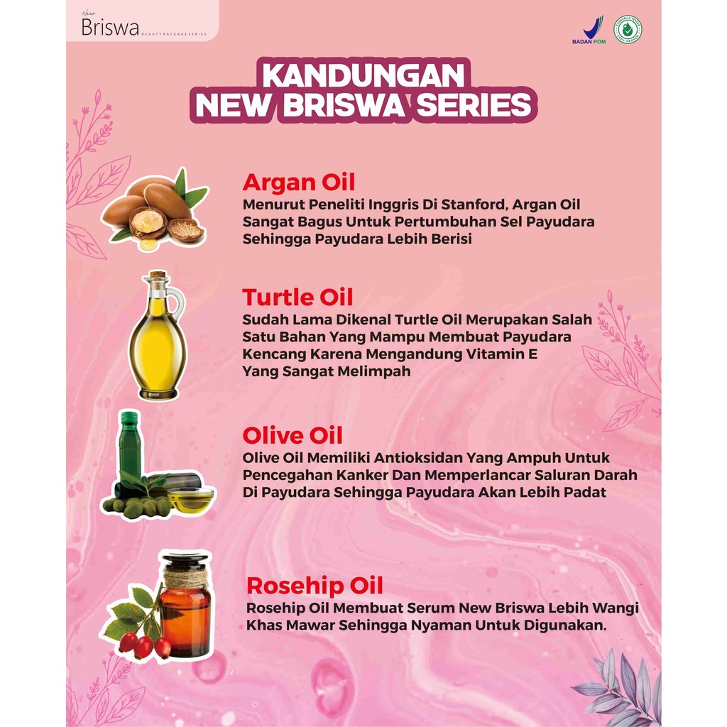 New Briswa Beauty Package Pembesar dan Pengencang Payudara dan Bokong Original Minyak Bulus Asli