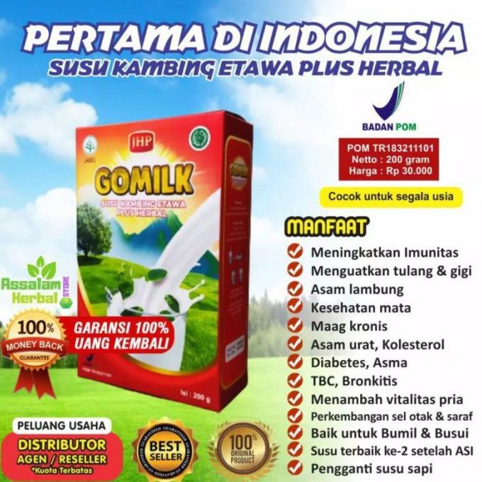 

Gomilk Susu Kambing Etawa Plus Herbal Daun Kelor