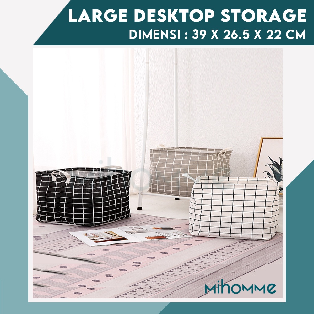 Keranjang Storage Box Desktop Large Tempat Kotak Penyimpanan Serbaguna