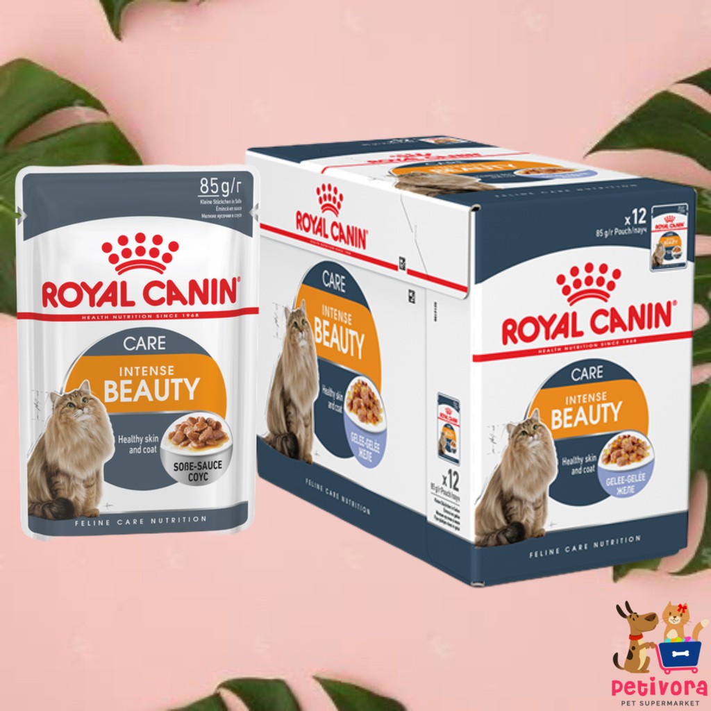 Royal Canin Intense Beauty Hair and Skin Care Pouch 85gr Adult Cat Wet
