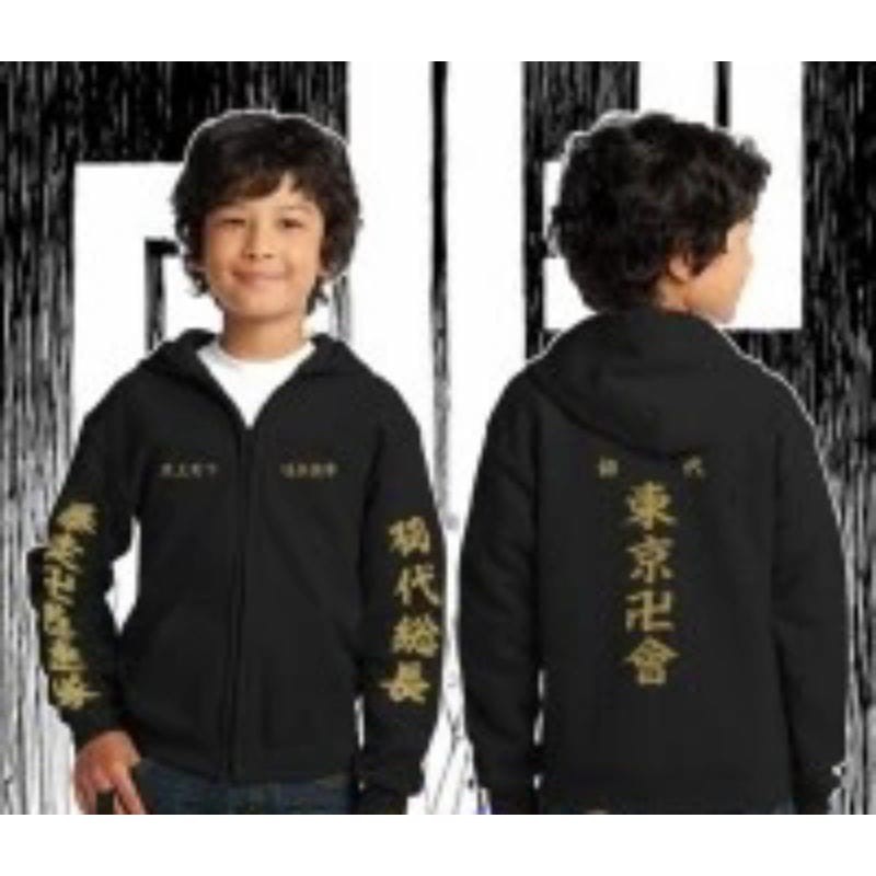 Jaket Anak Tokyo Revenger Mikey Draken Tokyo Manji Touman Zipper hoodie